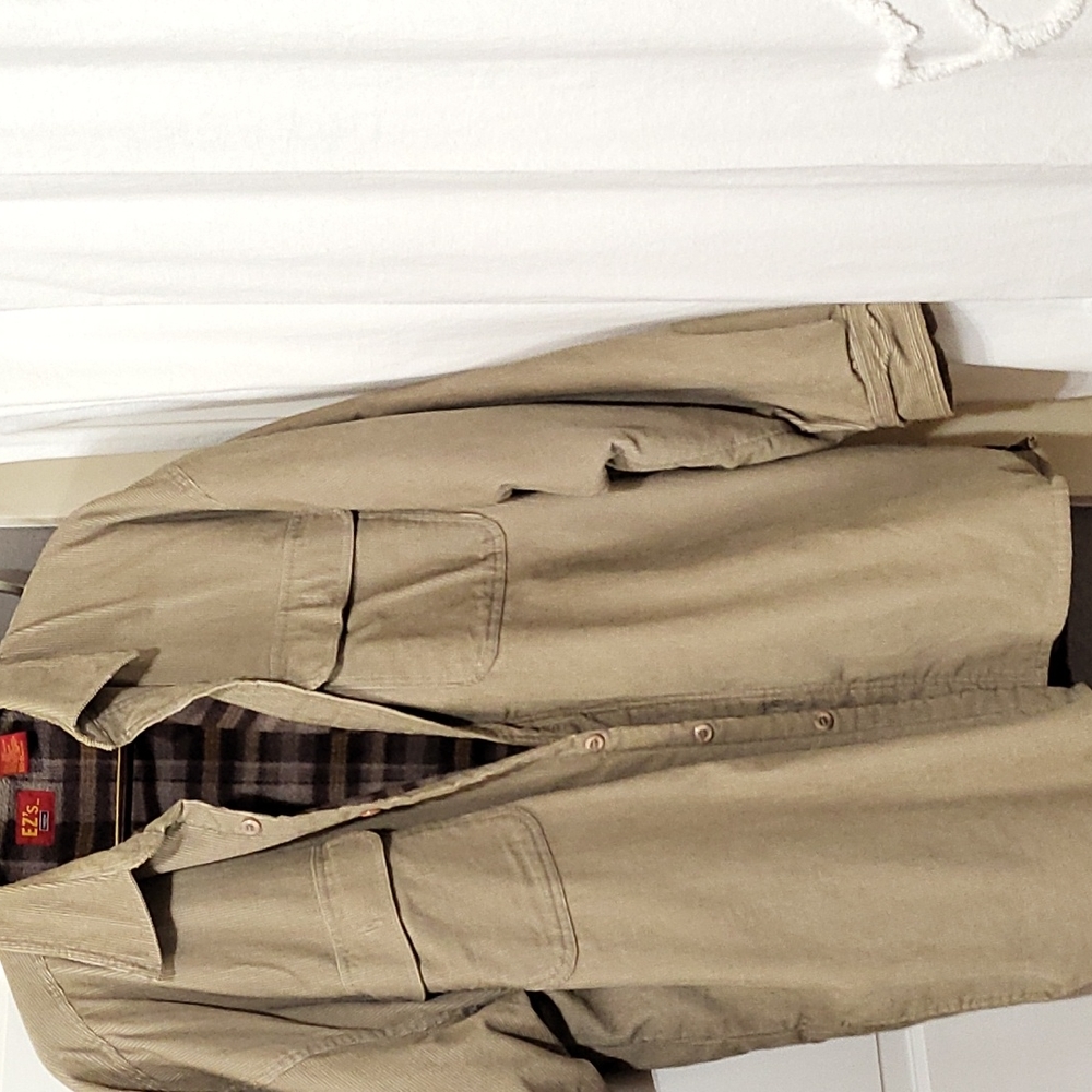 Corduroy fleece lined shirt jacket men's xxl